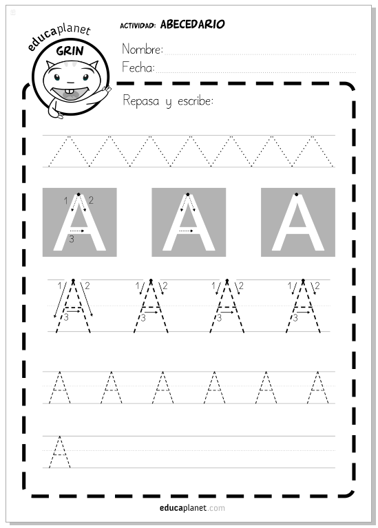 Caligrafía para niños de 4 a 8 años: Aprendiendo a repasar letras