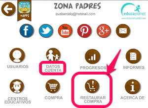 Restaurar compras apps