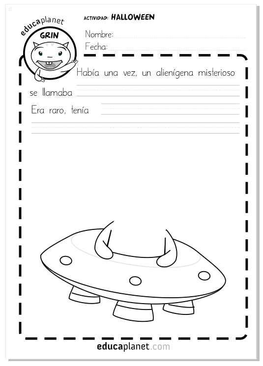 Ficha Halloween: vamos a crear, dibujar y escribir sobre monstruos EDUCAPLANET APPS Ficha Halloween: vamos a crear, dibujar y escribir sobre monstruos EDUCAPLANET APPS