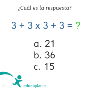 Acertijo matemáticas operaciones