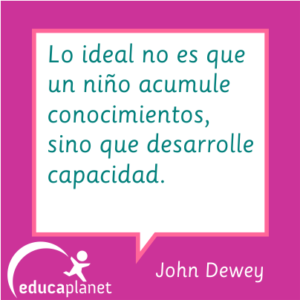 John Dewey niños conocimientos