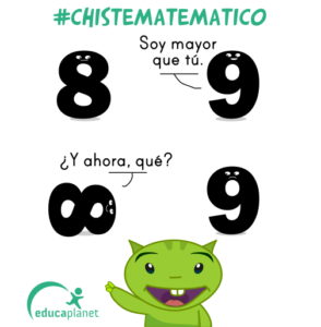 chiste números 8,9 matemáticas 