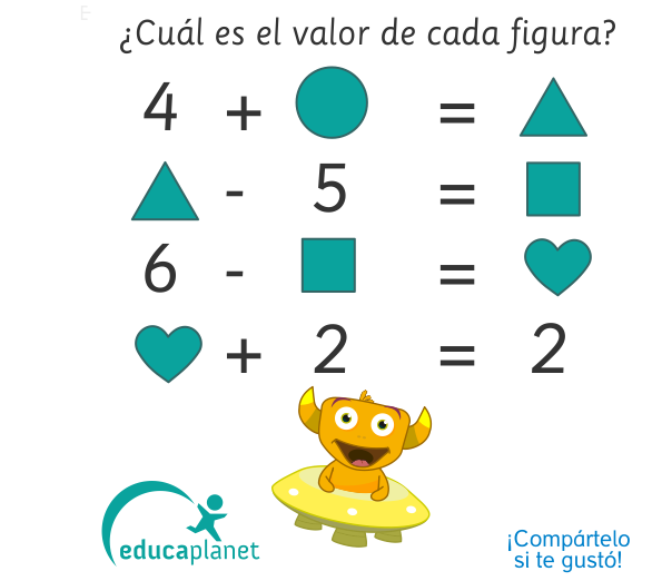 sumas matemáticas figuras 