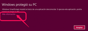 Aviso Smartscreen Instalación ejecutable Educaplanet