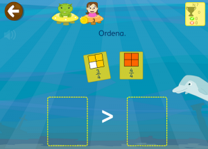 fraccioines ejercicios Primaria app
