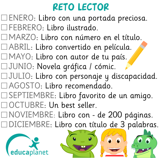 Reto lector para fomentar la lectura