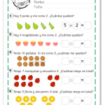 problemas sumas restas preescolar