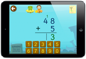 sumas llevando ejercicios interactivos app
