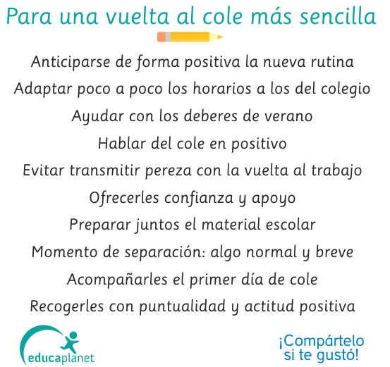 Consejos vuelta al cole 