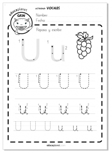 Aprender a leer lectoescritura vocale letra U u