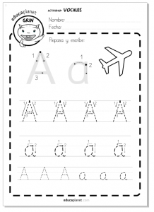 Vocales aprender a leer y escribir mayúsculas y minúsculas 