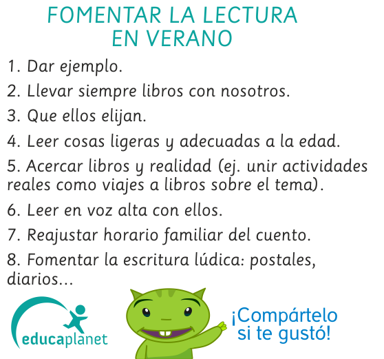 Consejos fomentar la lectura en verano