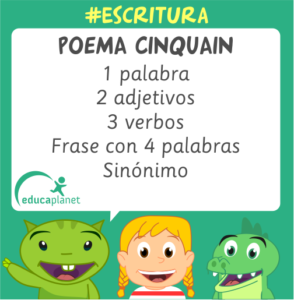 poema cinquain  escritura actividad palabras 