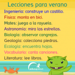 lecciones verano vacaciones actividades niños