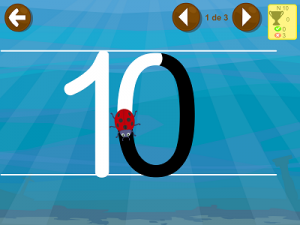 aprender números app juego escribir 10