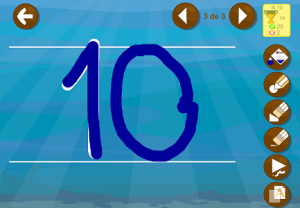 aprender los números app juego escribir