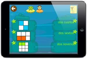 ejercicios fracciones app juegos