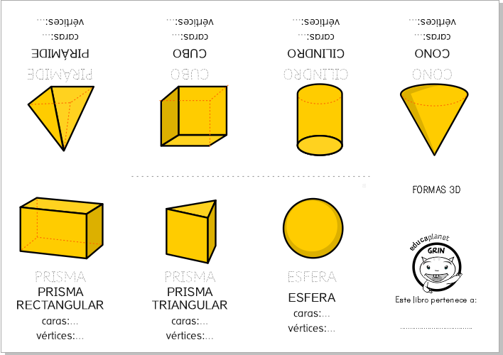 Formas geométricas - Ficha y GRATIS casa o en el aula EDUCAPLANET APPS