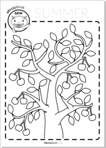 coloring summer worksheet FREE