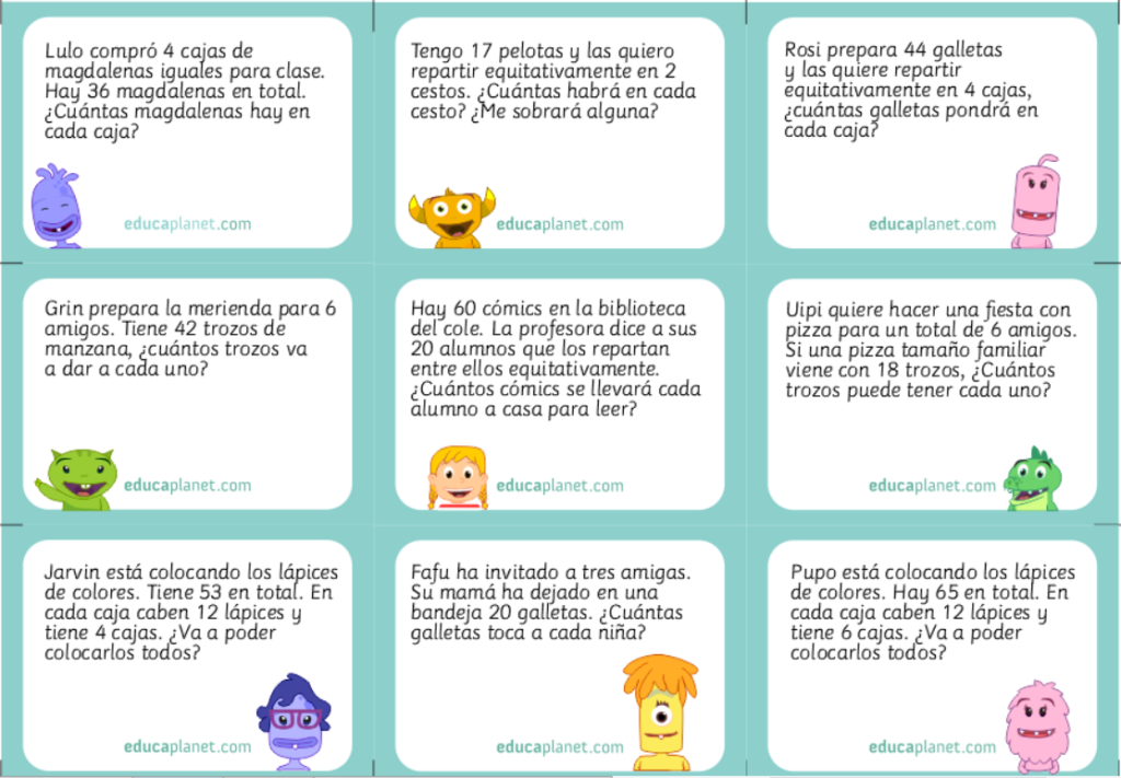 Problemas p DIVISIONES PRIMARIA EDUCAPLANET GRATIS EDUCAPLANET APPS