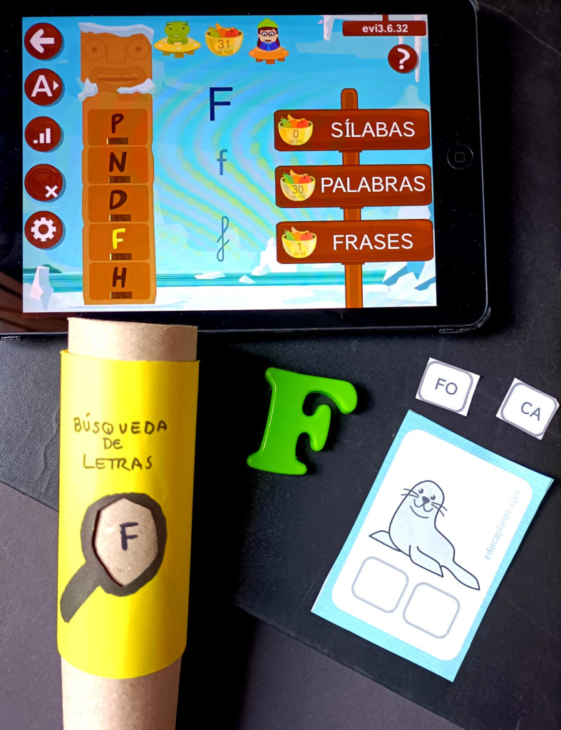 Recursos y juegos para aprender a leer letras y sílabas LEO CON GRIN 