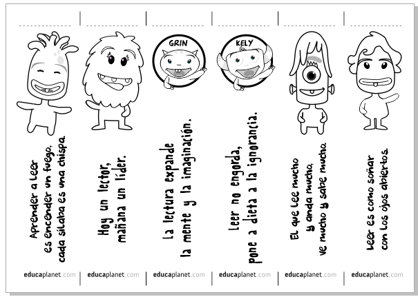 Marcapaginas Para Imprimir Y Colorear Gratis De Educaplanet EDUCAPLANET 