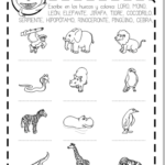 FICHA ANIMALES SALVAJES: VOCABULARIO inglés y español