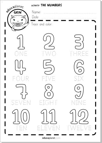 APRENDER LOS NUMEROS EN INGLES Y ESPAÑOL ficha gratis EDUCAPLANET APPS