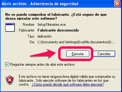 Ejecutar