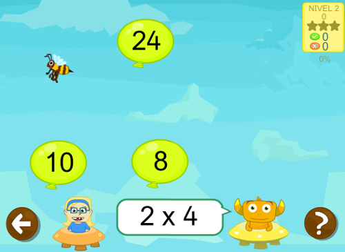 Juego para las multiplicaciones y divisiones